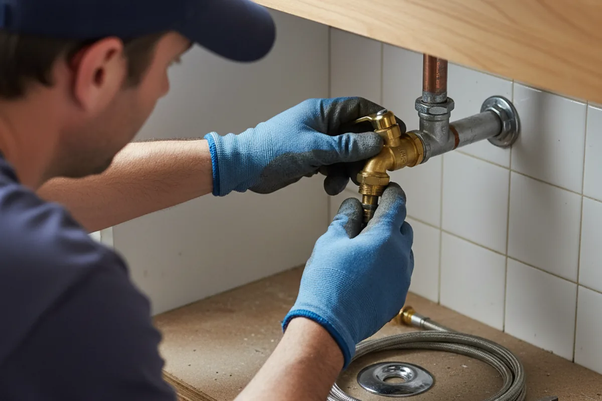 Shutoff valve and fitting work during Well Pump Repair in Williamsport